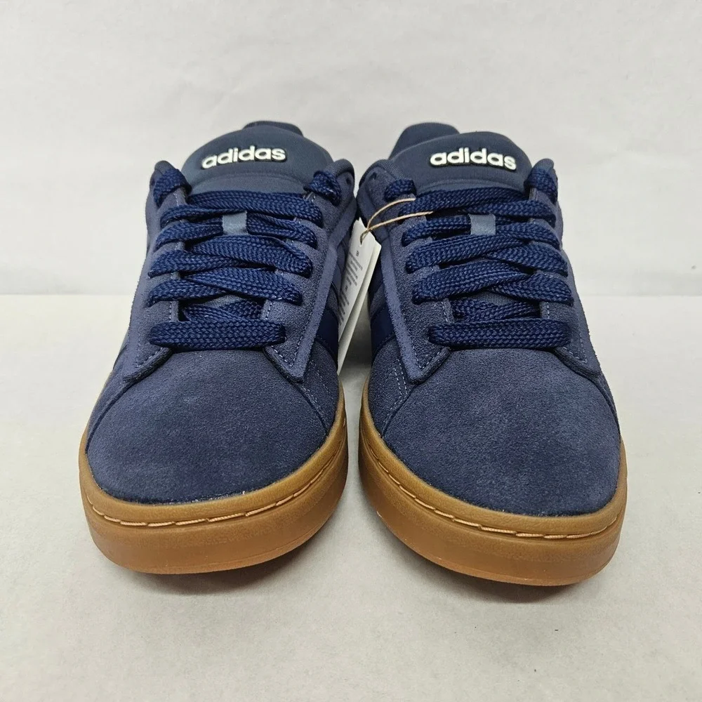 Adidas Grand Court Alpha 00s Sneakers JQ3008 Blue Suede‎ Gum Sole Men Size 9.5 - Picture 10 of 12